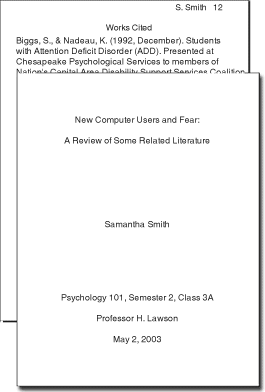 Cover sheet of research paper